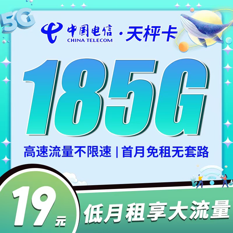 电信天枰卡19元185G